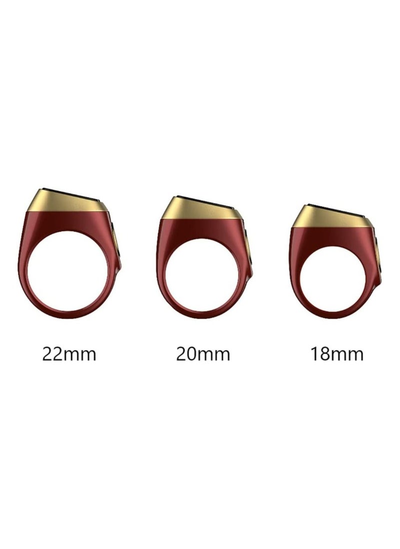 iQIBLA Smart Tasbih Zikr Ring Lite New 2022   only 11.7g 18 MM BROWN  - Image 2