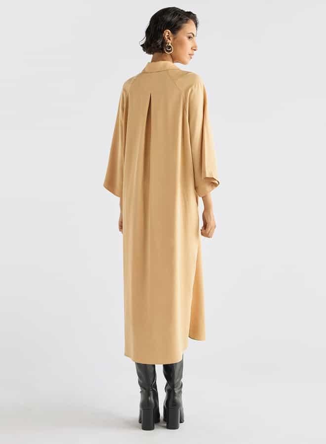 Splash FAV Beige Button-Down Dress - Image 3