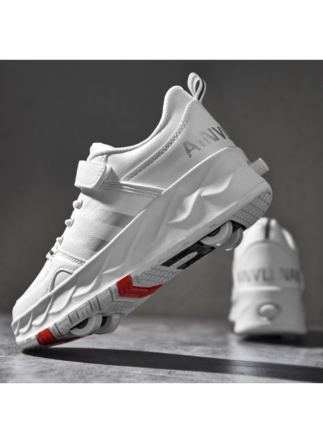 NIBEMINENT Kids Roller Skates Shoes 4 Wheels Roller Shoes Boys Girls Wheel Shoes Roller Sneakers Shoes for Beginner More Balanced  - Image 5