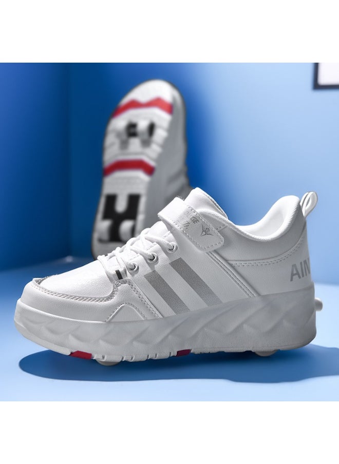 NIBEMINENT Kids Roller Skates Shoes 4 Wheels Roller Shoes Boys Girls Wheel Shoes Roller Sneakers Shoes for Beginner More Balanced  - Image 4