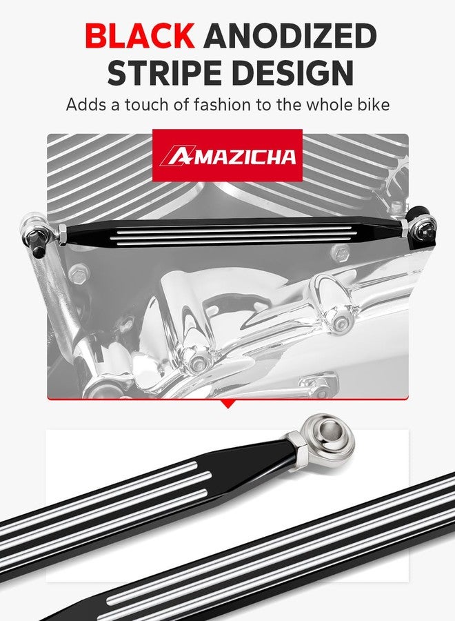 Amazicha Black Shift Linkage Compatible for Harley Davidson Softail Touring Road King Electra Glide Road Glide 1980-2024 - Image 4