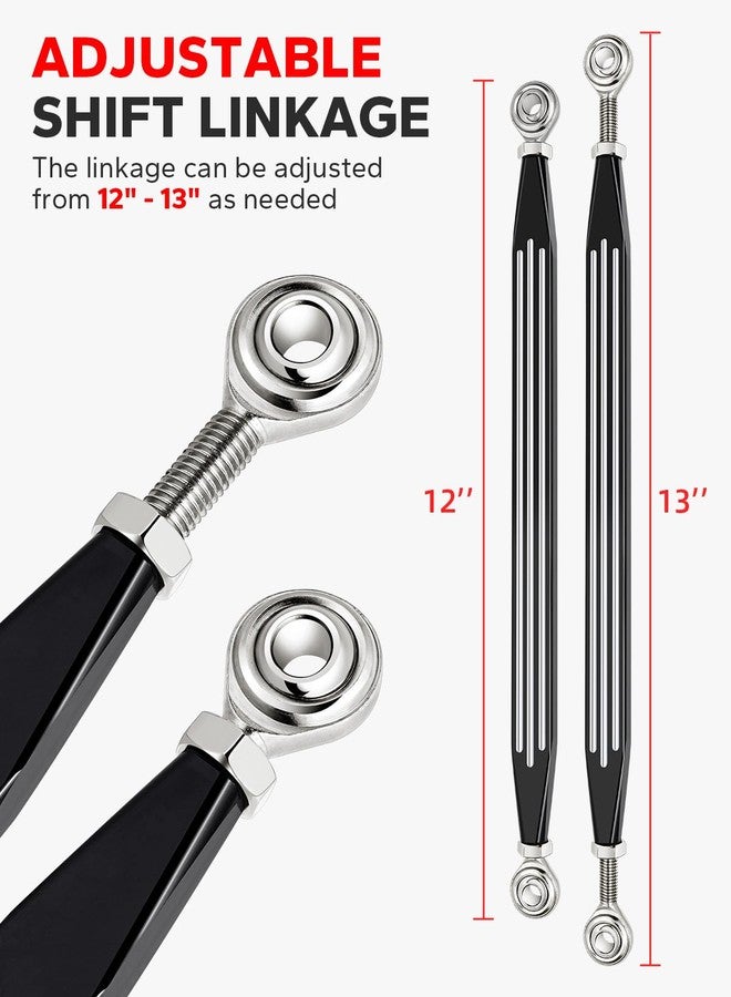 Amazicha Black Shift Linkage Compatible for Harley Davidson Softail Touring Road King Electra Glide Road Glide 1980-2024 - Image 5