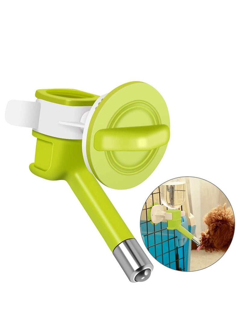 SYOSI No Drip Water Bottle, 11.2 Oz Small Medium Sized Pets 15 - 30 lb, Wire Cage Feeder Leak-Proof Pet Kennel Dispenser Drinker BPA-Free, Green, 330 Ml - Image 2