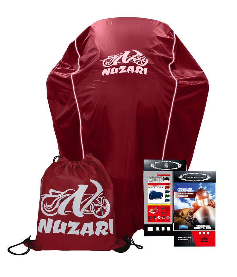 Nuzari Premium Motorcycle Storage - Motorcycle Covers Waterproof Outdoor Storage - Dirt Bike Cover - Scooter Cover - Moped Cover L - Image 3