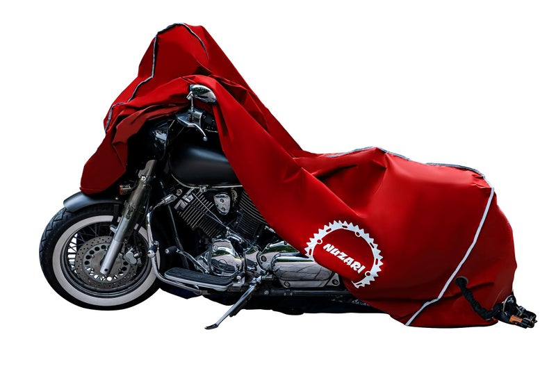 Nuzari Premium Motorcycle Storage - Motorcycle Covers Waterproof Outdoor Storage - Dirt Bike Cover - Scooter Cover - Moped Cover L - Image 1