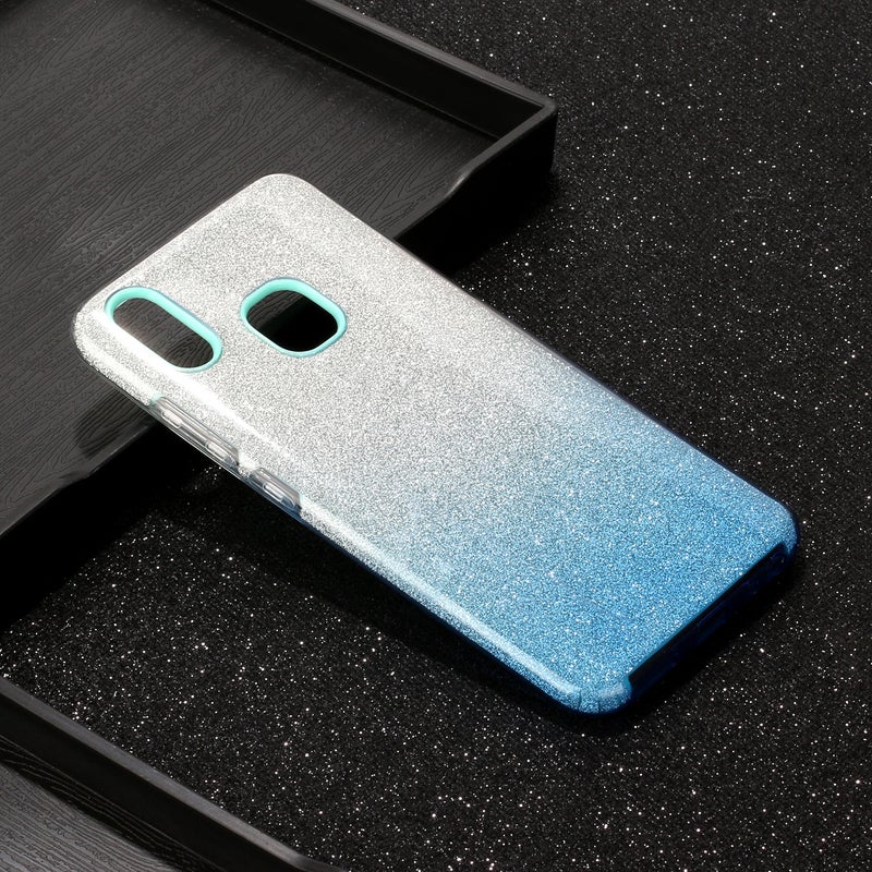 Generic (Unbranded) For VIVO Y91/Y93/Y95 with hole/V17/S1 Pro/Y95 Phone Case Gradient Color Glitter Powder Cover Airbag Bracket blue - Image 2