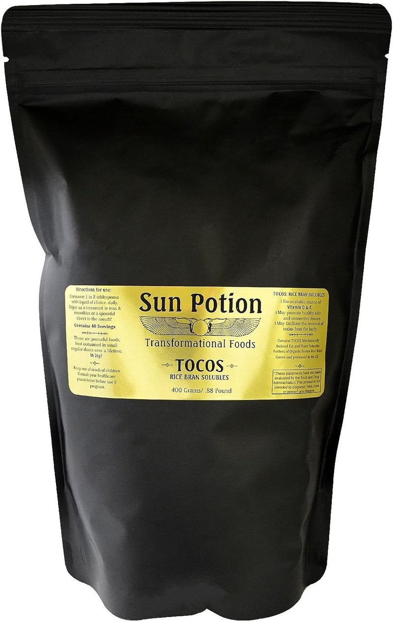 TOCOS Powder 400g - Organic Rice Bran Solubles with Tocotrienols, High in Vitamin E for Healthy Skin and Muscle Function