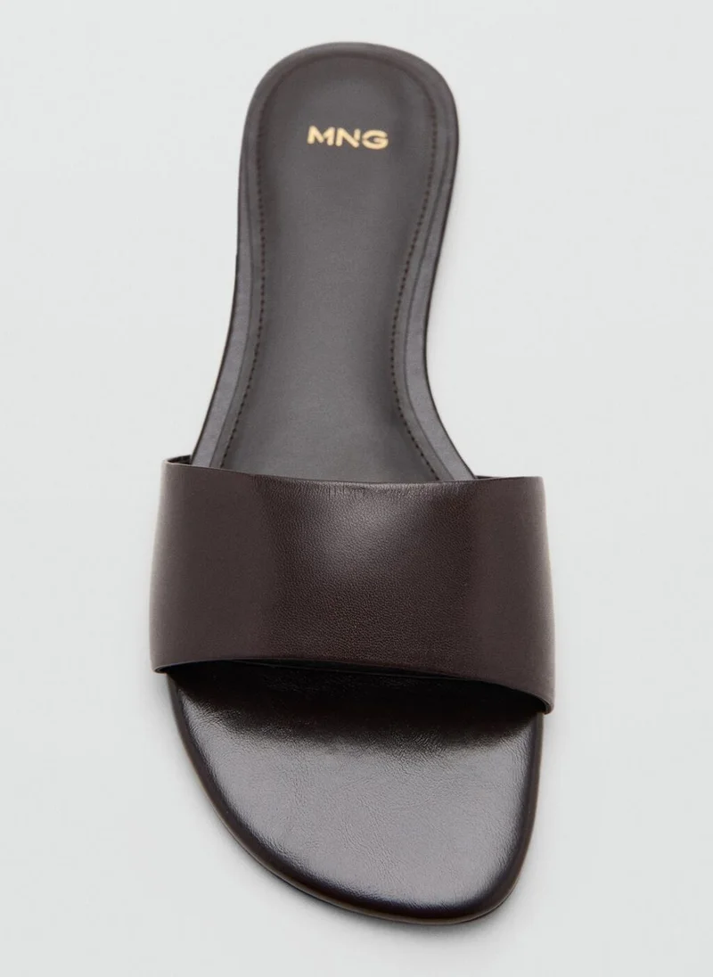 MANGO  Flat Leather Sandal for Women | Best Price UAE