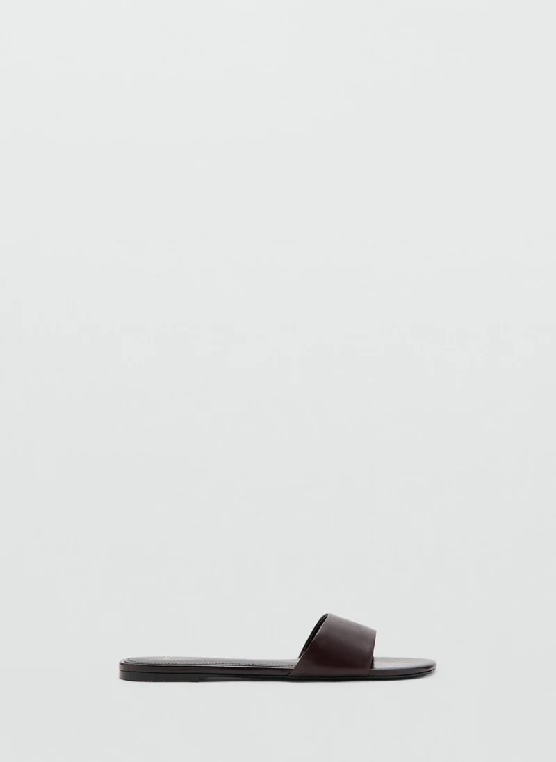 مانجو Flat Leather Sandal