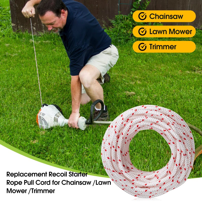 RayTour Replacement Recoil Starter Rope Pull Cord for Husqvarna STIHL Craftsman Chainsaw Lawn Mower Trimmer - Image 3