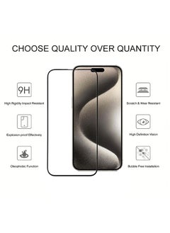 PROVENGE Provenge Pack Of 2 Screen Protector Designed For iPhone 15 Pro Max Anti Scratch Anti Fingerprint Gives 9H Hardness Tempered Glass Ultra Clear Provide Responsive Touch Bubble Free Protector  - Image 5