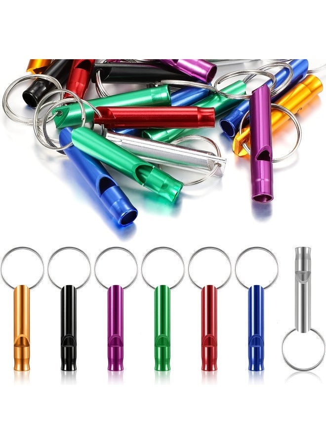 Generic Survival Whistle Outdoor Keychain Training Tool High Tone Multifunctional Aluminum Alloy Whistle-Color:Mixed Colors, Color Selection Remarks - Image 2