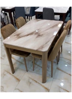 Dining Table Set For 1+4 people with marble top 130*80cm