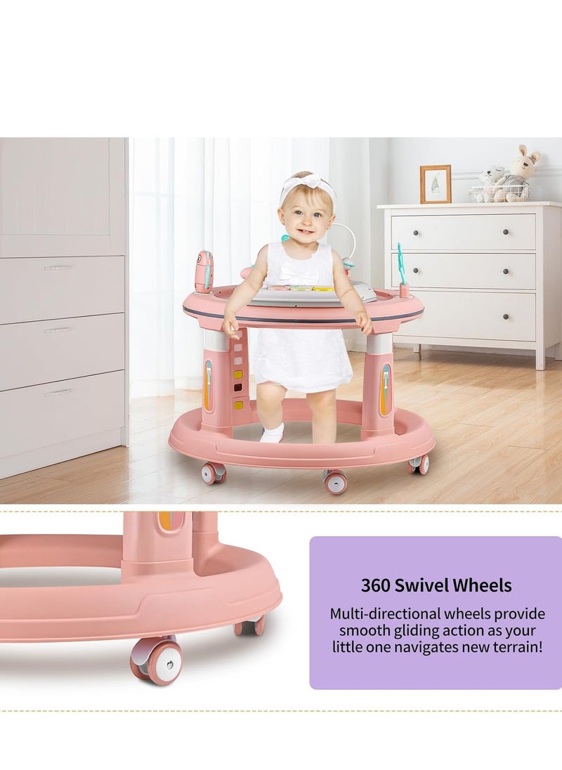 Rally 4-in-1 Baby Walker with Wheels – Activity Table, 360° Rotating Seat, 5 Adjustable Heights, Musical Toys, Safe Design for Boys and Girls from 6 Months  - Image 4