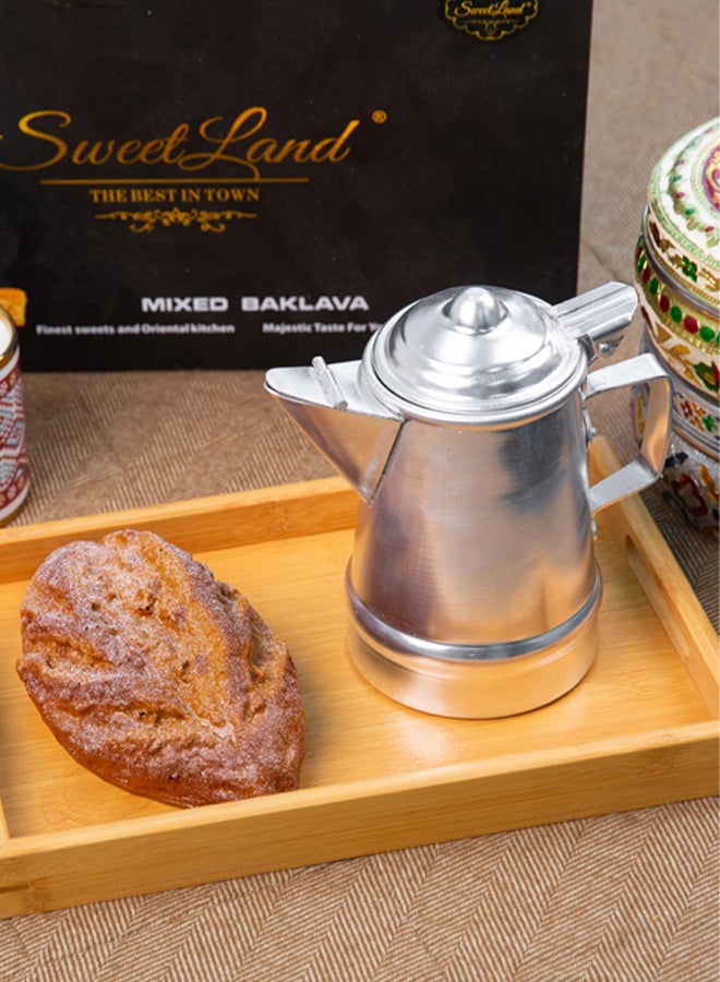 AL SANIDI Aluminum milk pot or pitcher Coffee pot Silver capacity 2.5 L  - Image 2