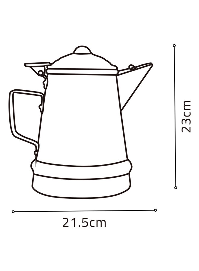 AL SANIDI Aluminum milk pot or pitcher Coffee pot Silver capacity 2.5 L  - Image 5