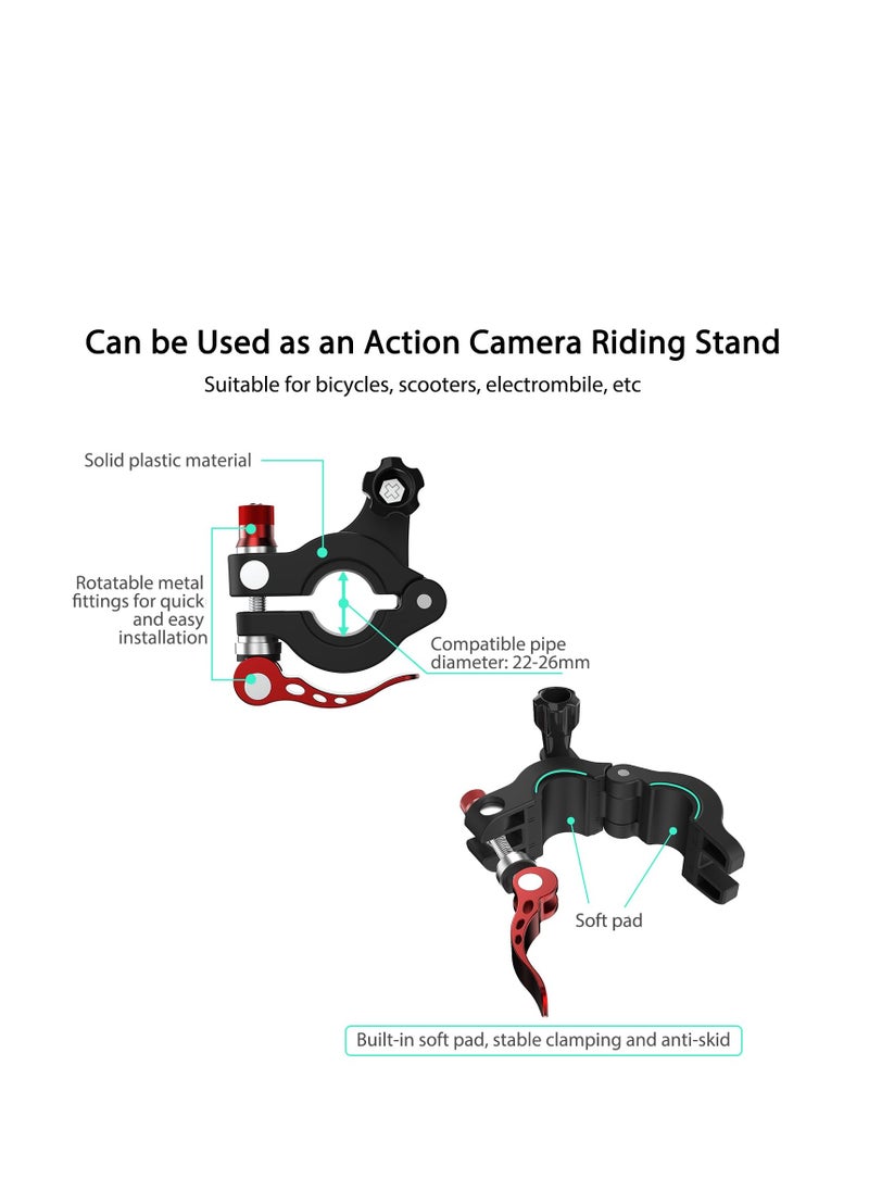 Generic - Adjustable Aluminum Alloy Bike Mount for DJI Mini 4 Pro and Air 3 - Handlebar Bracket for DJI RC 2 Controller, Durable Bicycle Clamp Adapter for Easy Access and Stability. - Image 1