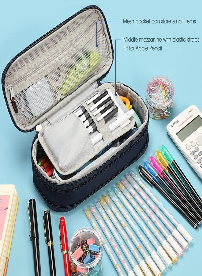 FINPAC Expandable Pencil Case, Large Capacity Pencil Box, Pen & Marker Storage Pouch Stationery Organizer for Men Women Outdoors, Pen Bag Office Supply (Galaxy Star) - Image 2