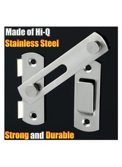 KASTWAVE Stainless Steel Flip Latch Gate Latches with Screws Bar Latch Safety Door Latch Bolt Lock for Gate Cabinet Fence Window(3 Inch)  - Image 5