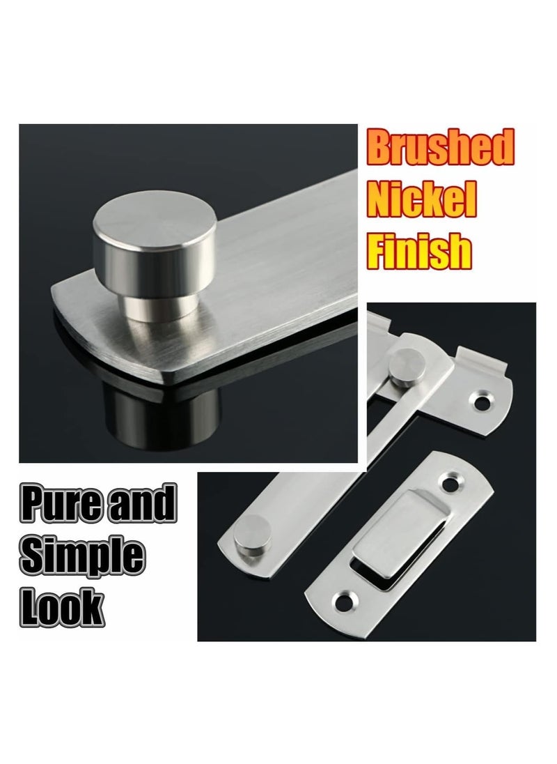 KASTWAVE - Stainless Steel Flip Latch Gate Latches with Screws Bar Latch Safety Door Latch Bolt Lock for Gate Cabinet Fence Window(3 Inch) - Image 1