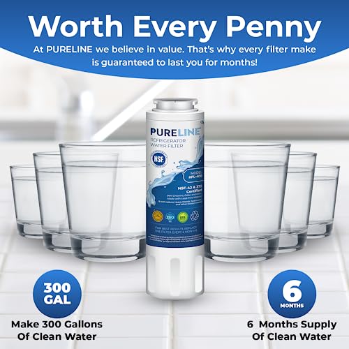 Pureline UKF8001 Refrigerator Water Filter Replacement, EDR4RXD1, Everydrop Filter 4, UKF8001AXX-750, UKF8001AXX-200, Maytag UKF8001, Whirlpool EDR4RXD1, 4396395, Kenmore 9084, 9006, (3 Pack) - Image 5