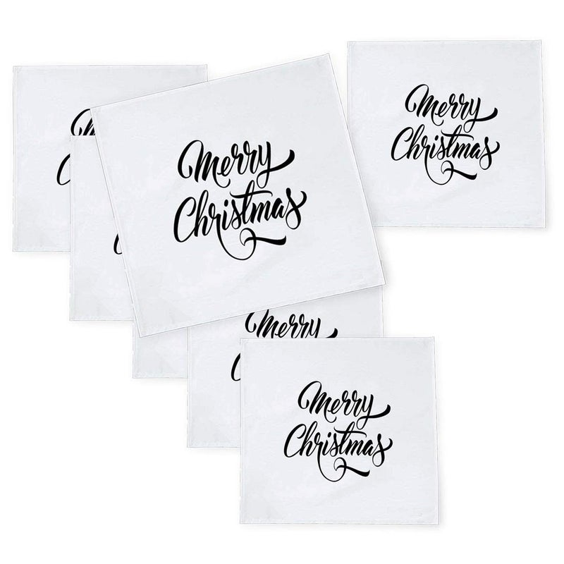 Khakee مناديل طاولة حرير تفطة بموضوع عيد الميلاد 6 قطع 10x10 لتزيين عيد الميلاد زينة عيد الميلاد هدية عيد الميلاد npxmas276P - Image 1