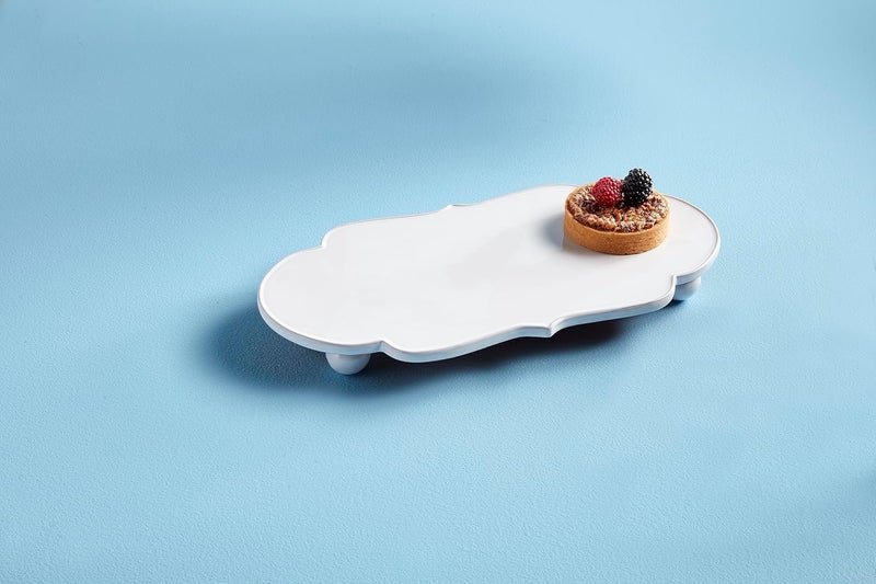 Mud Pie Happy Ceramic Serving Tray 15 x 775 WHITE - Image 2