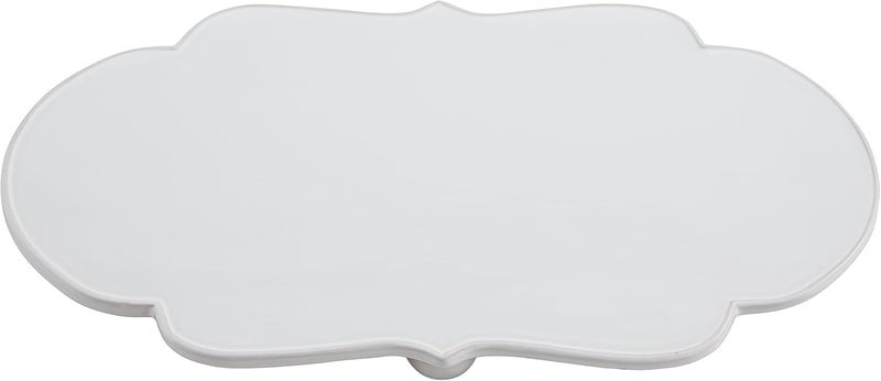 Mud Pie Happy Ceramic Serving Tray 15 x 775 WHITE - Image 1