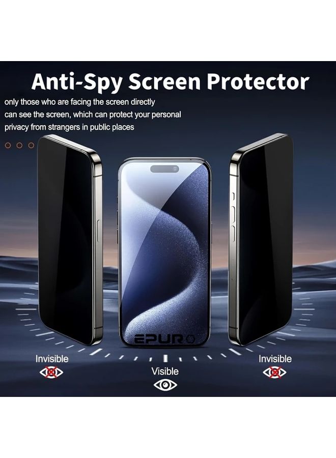 Privacy Tempered Glass Screen Protector For iPhone 17 Pro Max Anti Spy Anti Scratch Full Coverage - Image 2