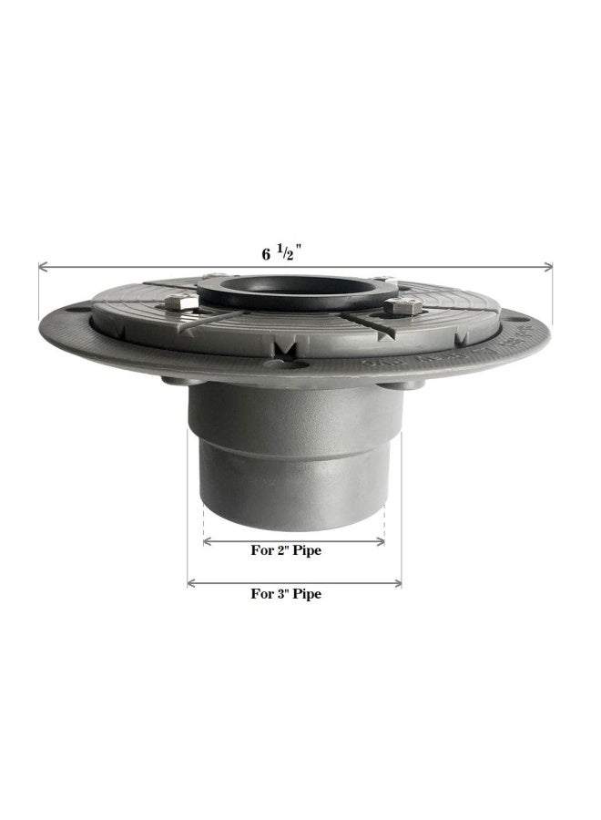 2 Inch Sub Drain Shower Drain Base No Hub Shower Drain Base With Rubber Gasket For 2 Inch Linear And Square Drain 2 In Grey 1 - Image 4