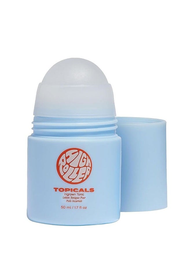 TOPICALS Ingrown Tonic Lolion Tonique Pour Poils Incarnes 50ml, High Roller Ingrown Hair Tonic, Daily Treatment for Razor Bumps, Irritation and Ingrown Hairs, Suitable for Face and Body  - Image 1