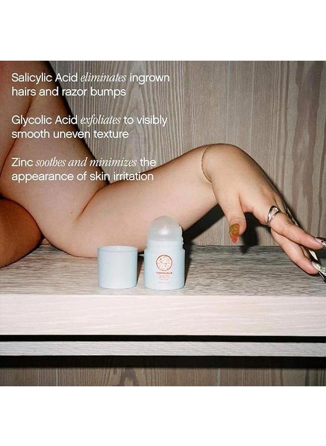 TOPICALS Ingrown Tonic Lolion Tonique Pour Poils Incarnes 50ml, High Roller Ingrown Hair Tonic, Daily Treatment for Razor Bumps, Irritation and Ingrown Hairs, Suitable for Face and Body  - Image 2