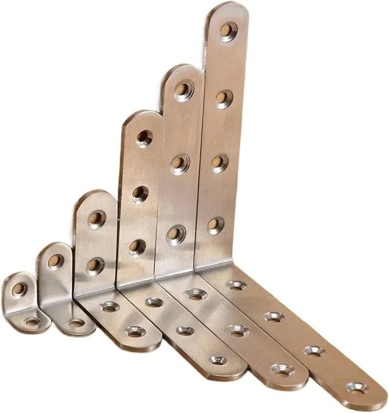 Corner Brackets 50pcs 90 Degree Angle Bracket Fasteners 20x20x16mm Furniture Hardware - Image 1