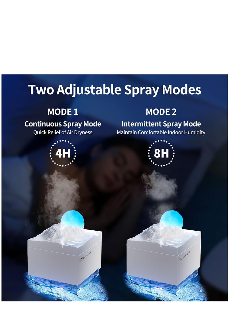KASTWAVE - Small Portable Humidifiers for Bedroom,Mini Warm Air Humidifier,Cool Mist Humidifiers for Small Room,Quiet Easy Clean for Plants,USB Personal Desktop Humidifier for Office and Travel(300ml) - Image 1