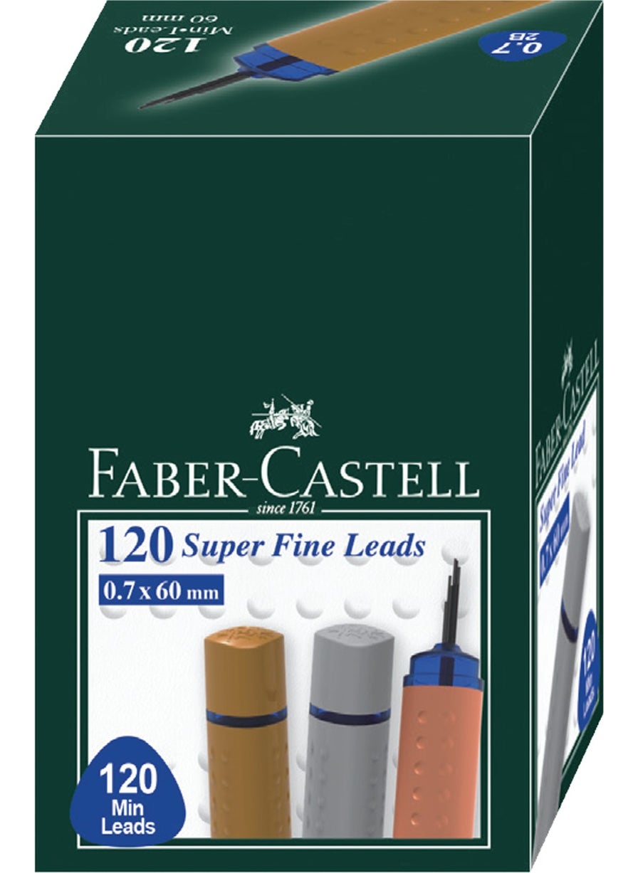 FABER-CASTELL - 2b Grip Min 0.7 mm 60 mm Tip Silver 120 pcs - Image 1