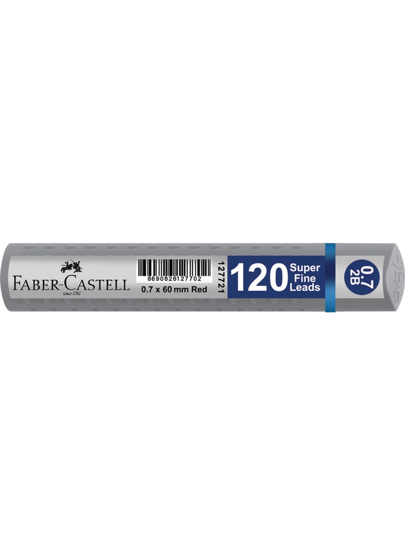 FABER-CASTELL - 2b Grip Min 0.7 mm 60 mm Tip Silver 120 pcs - Image 1