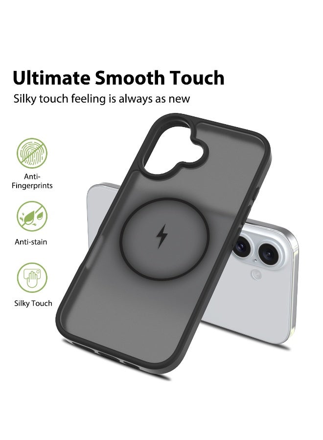 NIBEMINENT TPU Skin Feel Protection Case With Magsafe For iPhone 15 Plus, Black - Image 2