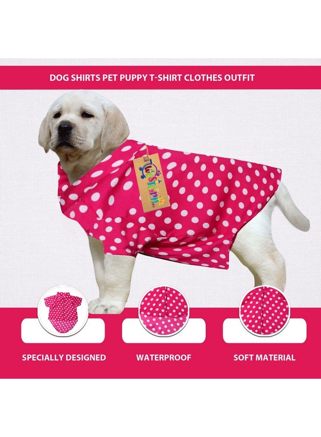Western Era Super Soft Trendy Printed Shirt, Ultra Comfort Dog Apparel, Cotton Printed Breathable Basic Vest Dog Shirt, Cute Lightweight Thin Shirt For Your Furries (Large - 22 Inch) (Polka Pink) - Image 3