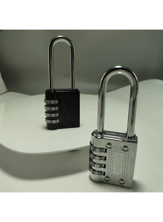 Silvery Electroplated Compact Security Code Padlock Convenient - Image 3