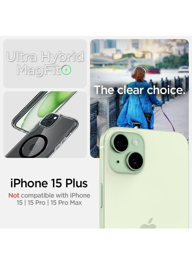 Spigen Ultra Hybrid MagFit for iPhone 15 Plus Case Cover with MagSafe - Black  - Image 2