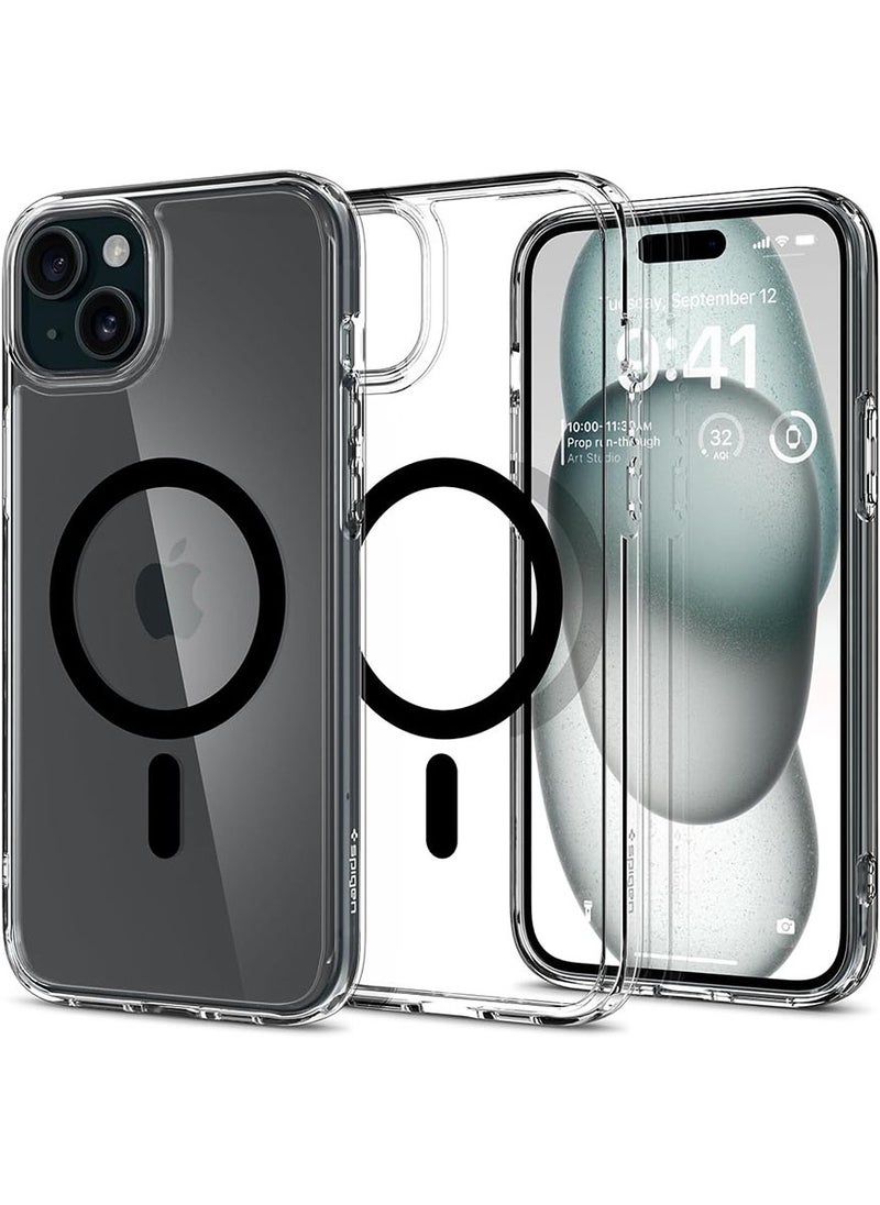 Spigen Ultra Hybrid MagFit for iPhone 15 Plus Case Cover with MagSafe - Black  - Image 1