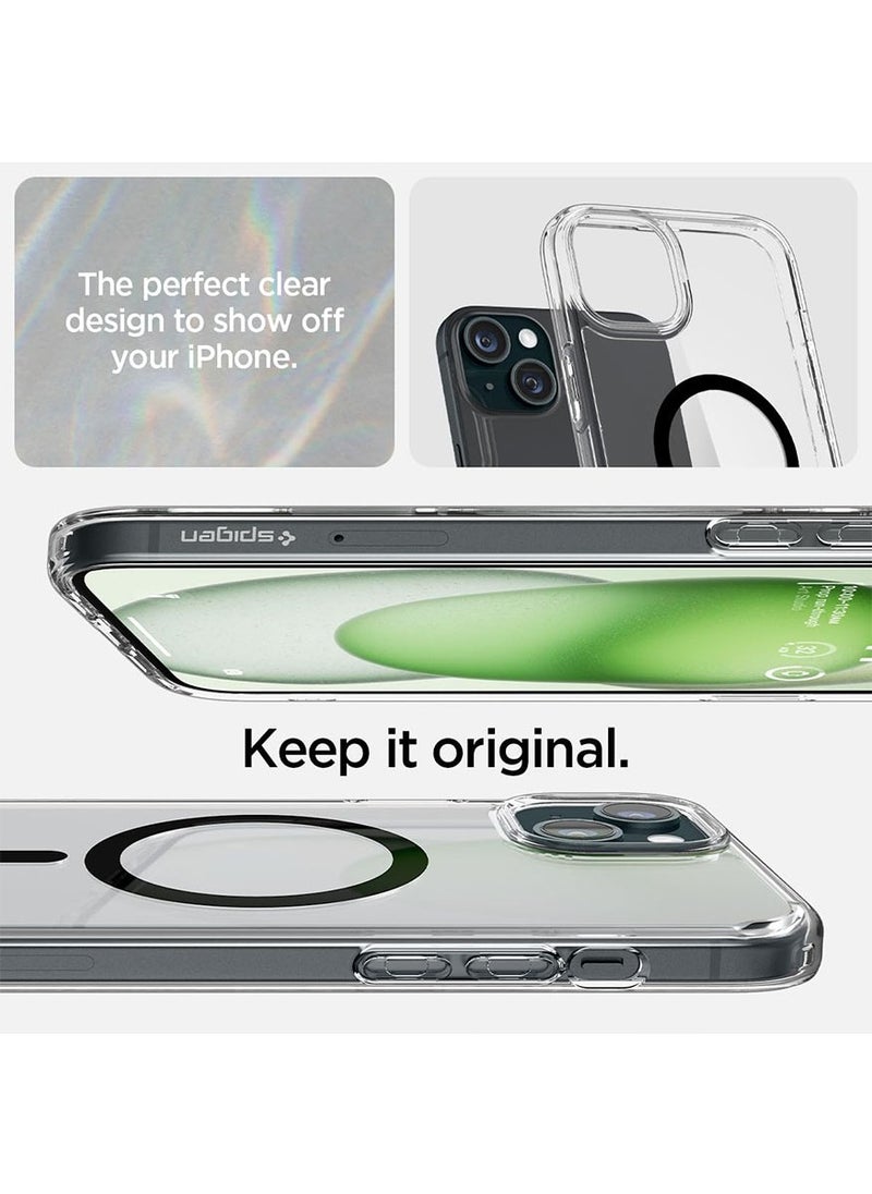 Spigen Ultra Hybrid MagFit for iPhone 15 Plus Case Cover with MagSafe - Black  - Image 3