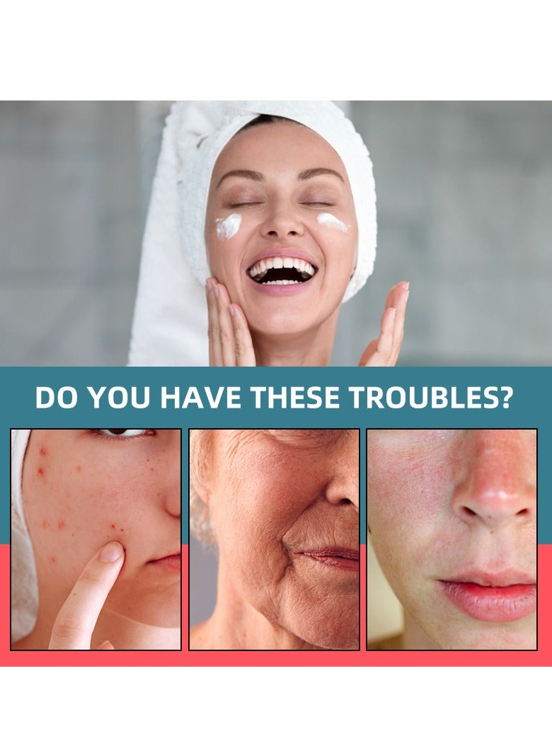 سوماكس 1 قطعة 50 مل كريم ترطيب الريتينول، مرطب للوجه بالكولاجين وحمض الهيالورونيك وفيتامين سي + إي، يهدئ البشرة الجافة ويحسن مرونتها، لوشن مرطب للوجه للنساء والرجال - Image 4