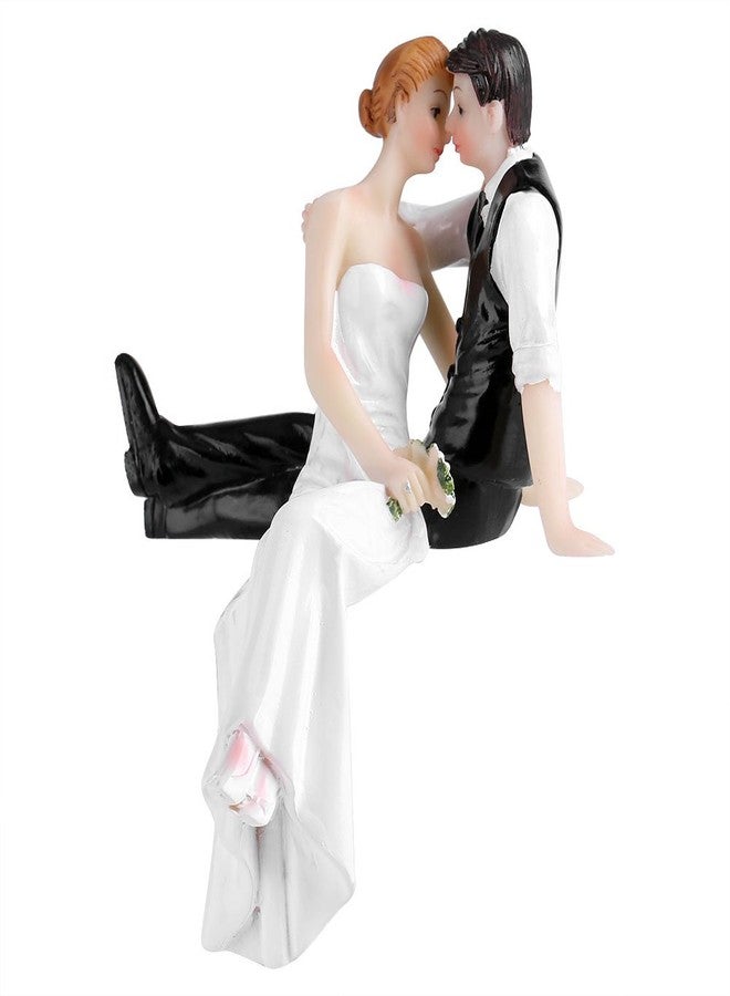 BORDSTRACT Funny Wedding Cake Toppers, Romantic Bride and Groom Shape Resin Figurine, for Wedding Proposal Banquet Party Decor - Image 1