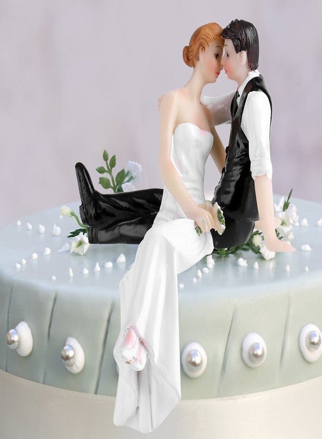 BORDSTRACT Funny Wedding Cake Toppers, Romantic Bride and Groom Shape Resin Figurine, for Wedding Proposal Banquet Party Decor - Image 4