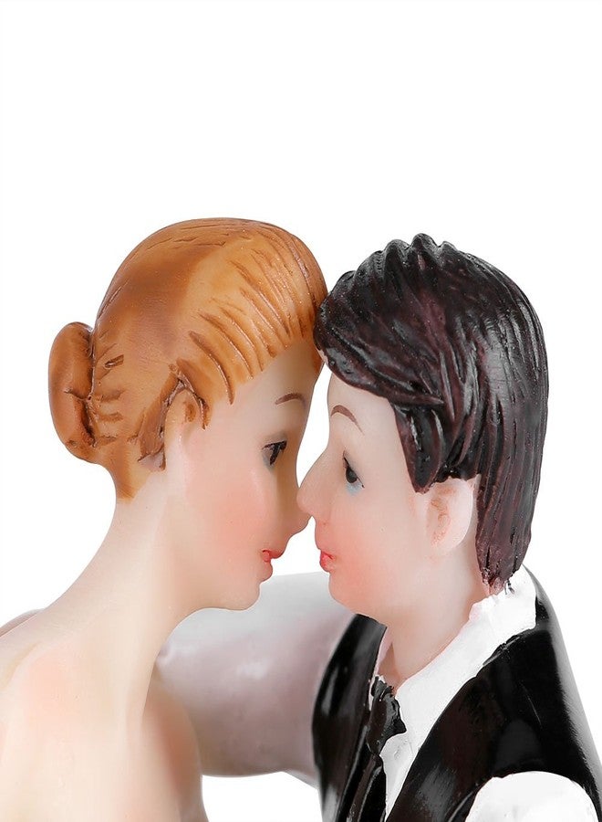 BORDSTRACT Funny Wedding Cake Toppers, Romantic Bride and Groom Shape Resin Figurine, for Wedding Proposal Banquet Party Decor - Image 5