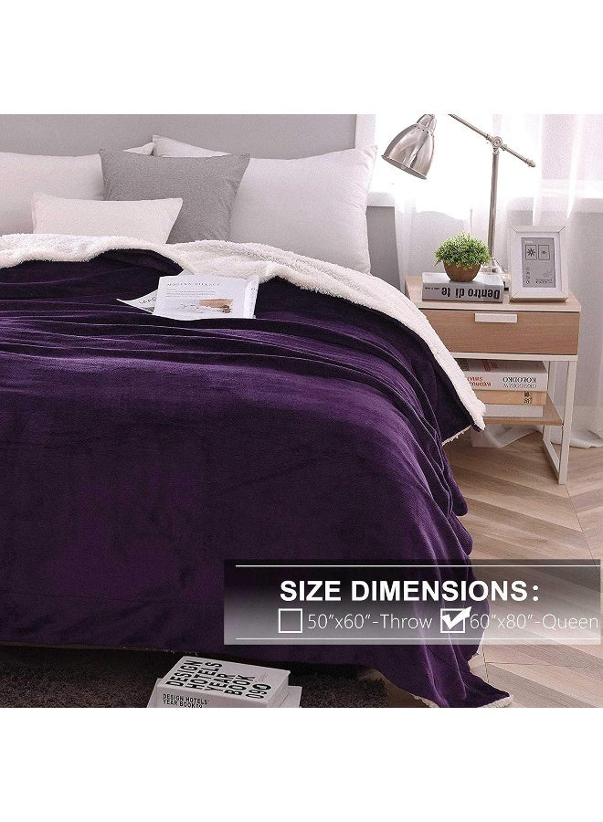 NANPIPER Nanpiper Sherpa Blanket Twin Thick Warm Blanket for Winter Bed Super Soft Fuzzy Flannel Fleece/Wool Like Reversible Velvet Plush Blanket  - Image 2