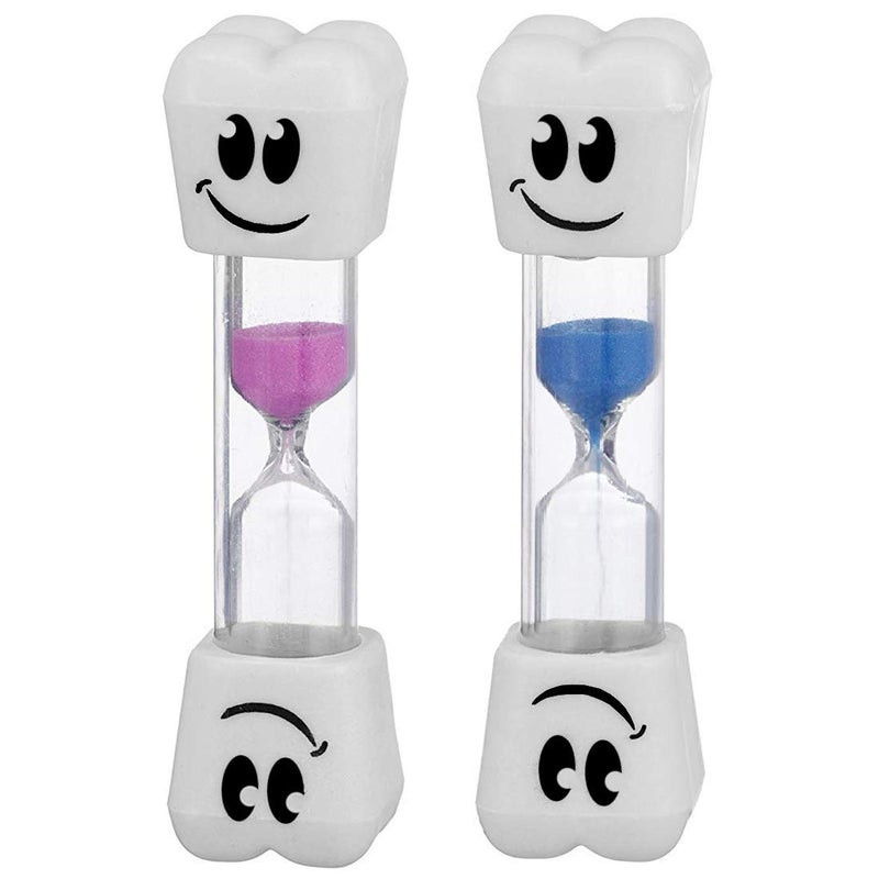 Rhode Island Novelty Smile Tooth 2 Minute Sand Timer Assorted Colors (2 Pack) - Image 1
