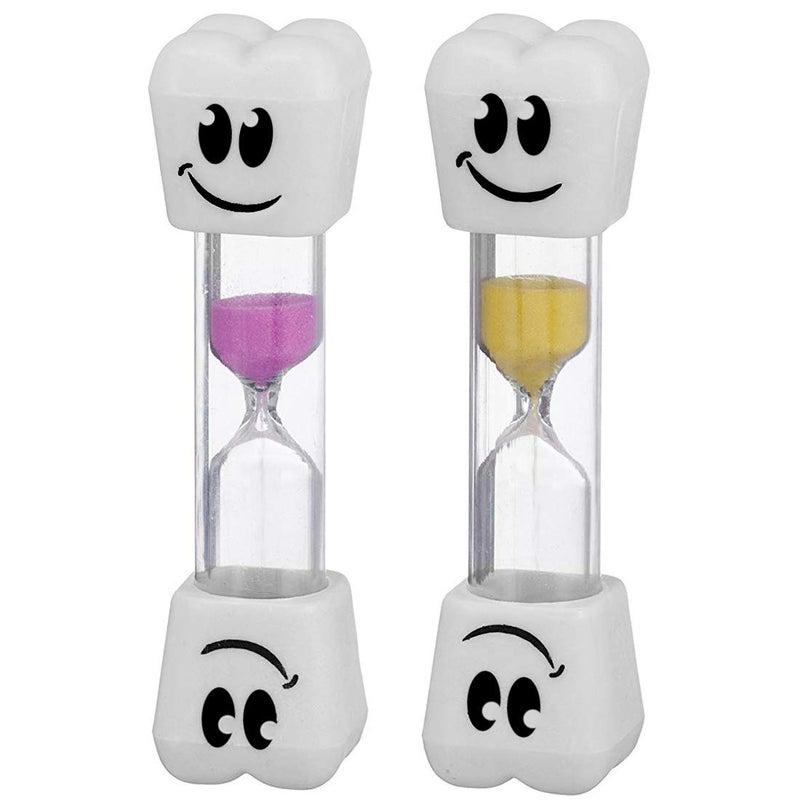 Rhode Island Novelty Smile Tooth 2 Minute Sand Timer Assorted Colors (2 Pack) - Image 3