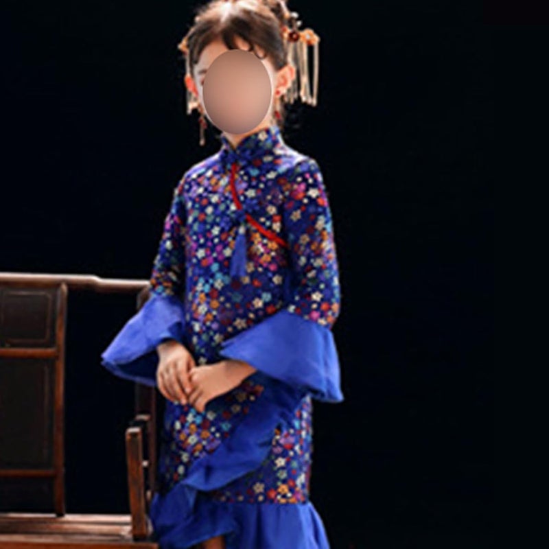 Apparel Fabric, Satin Silk Brocade Fabric Printed Colorful Jacquard Pattern 100×115cm - Image 4